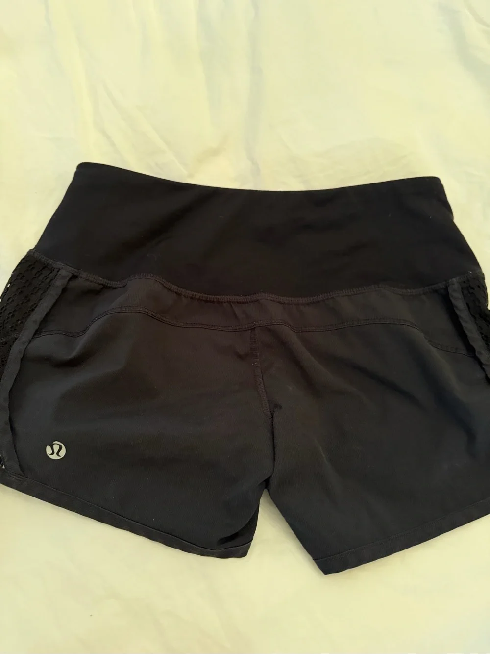 lululemon athletica Black Women's Athletic Shorts with Wide Waistband